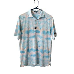 Bad Birdie Mens Golf Polo Athletic Cotton Candy Print Size Small